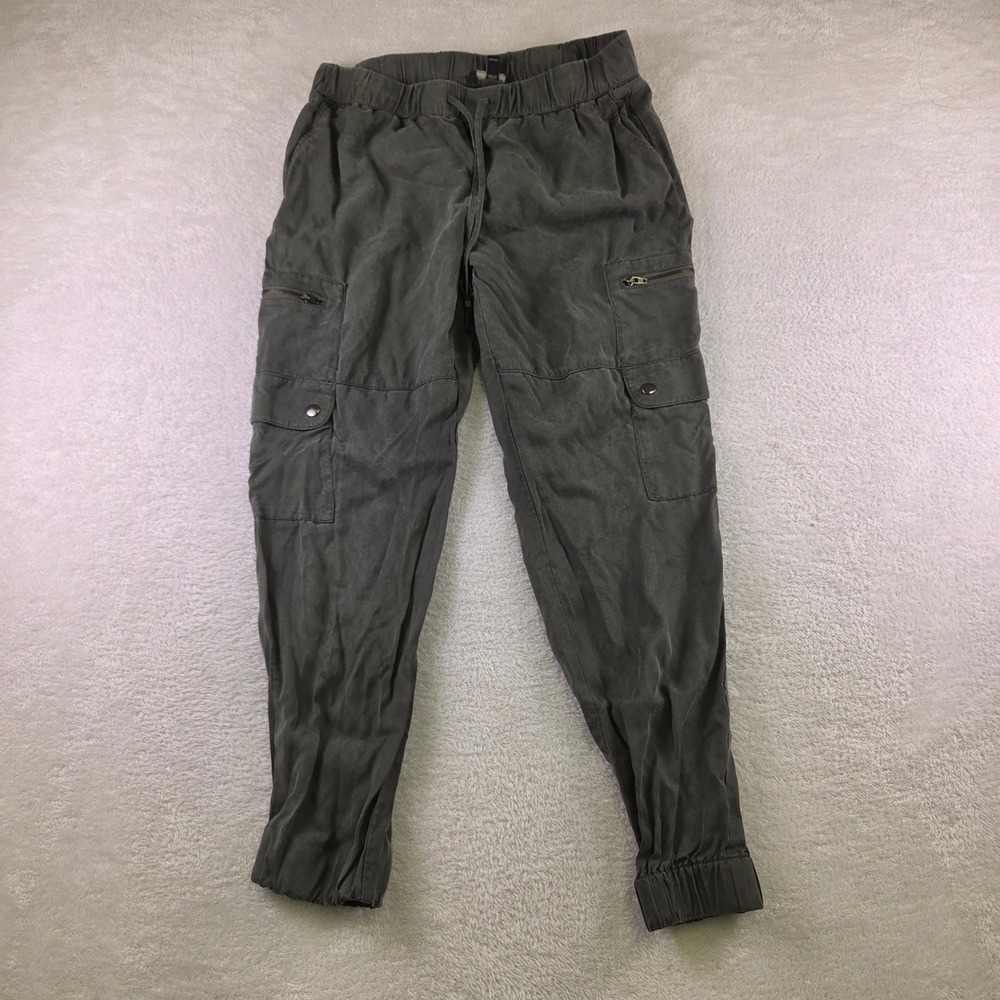Banana Republic Womens Olive Green Lyocell Cargo Jogger Pants Size S